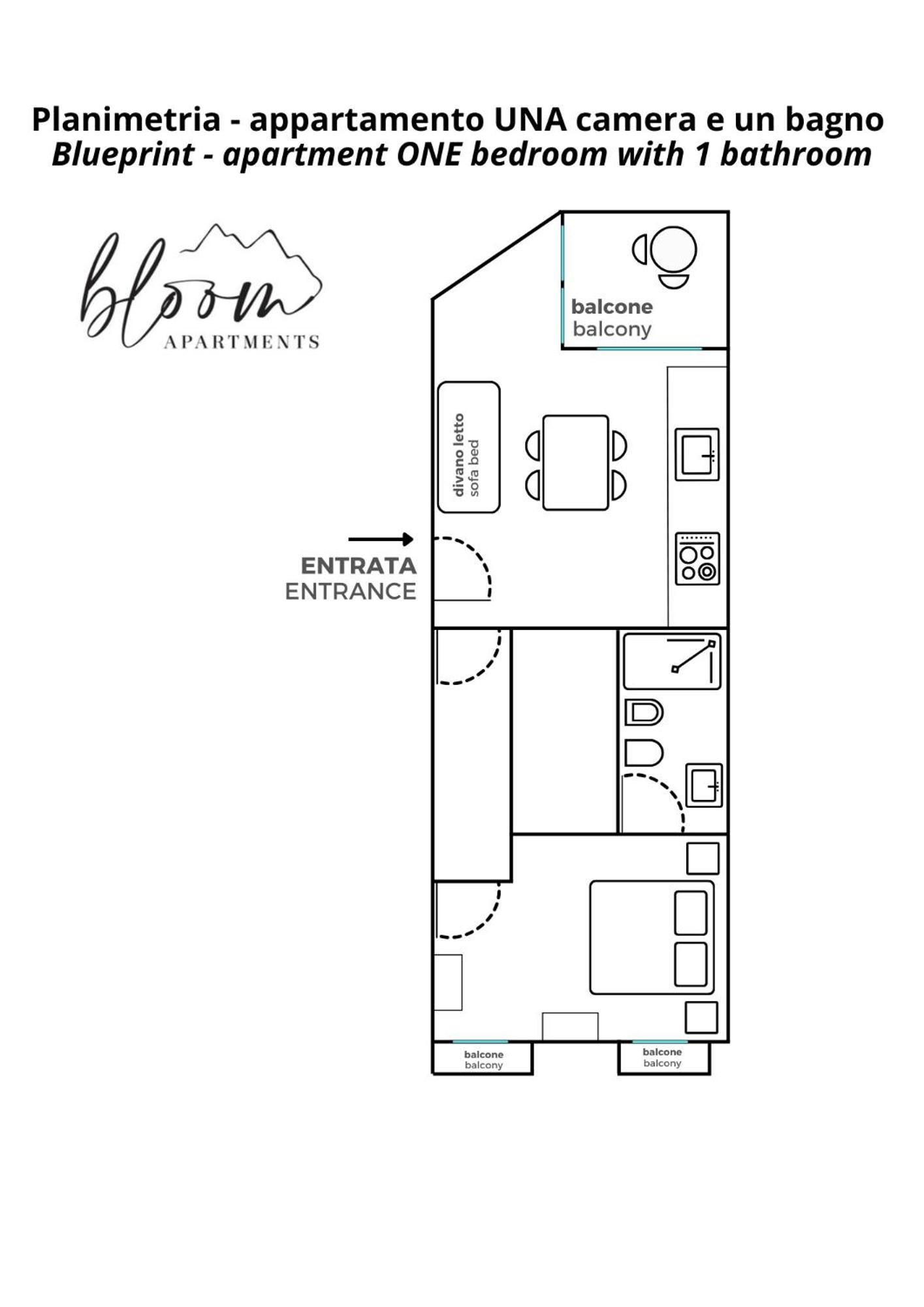Bloom Apartments Тренто Экстерьер фото