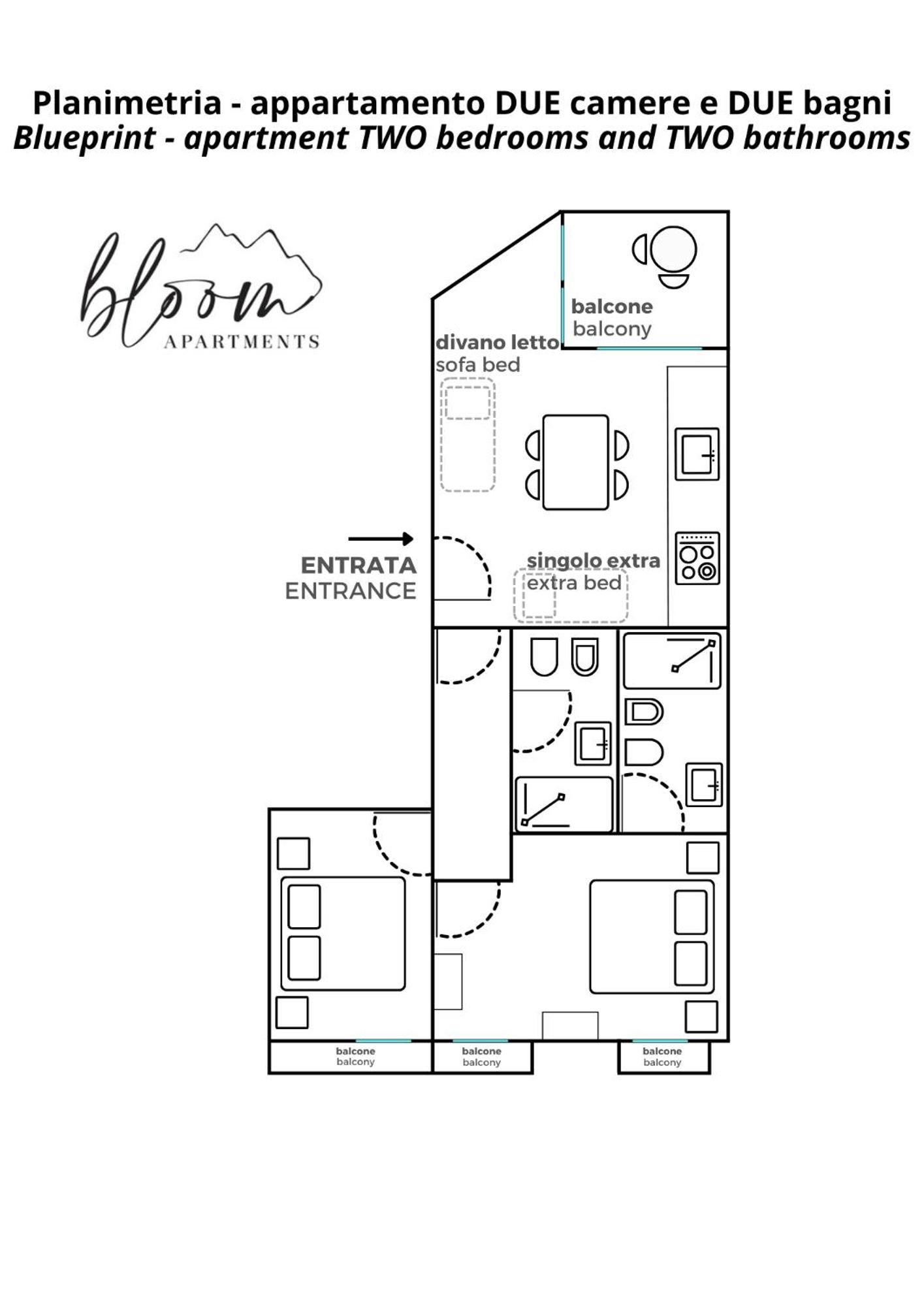 Bloom Apartments Тренто Экстерьер фото